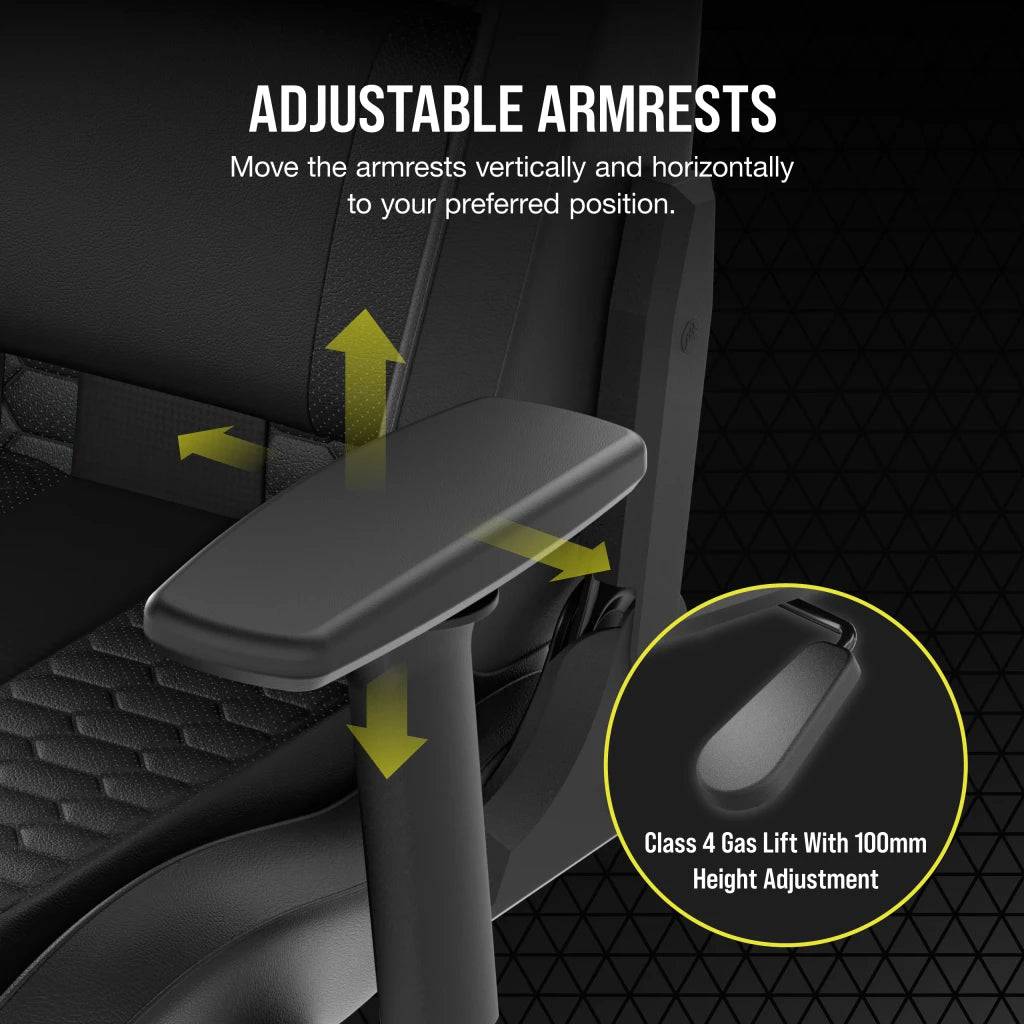 Silla Gamer Corsair TC100 con Reposabrazos 2D, Material (polipiel o textil) - Achorao