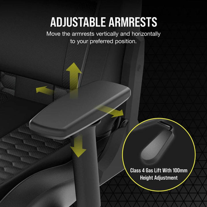 Silla Gamer Corsair TC100 con Reposabrazos 2D, Material (polipiel o textil) - Achorao