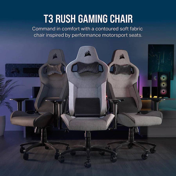 Silla Gamer T3 Rush Corsair C/ Reposabrazos 4D - Material/Tejido(Fabric) - Achorao