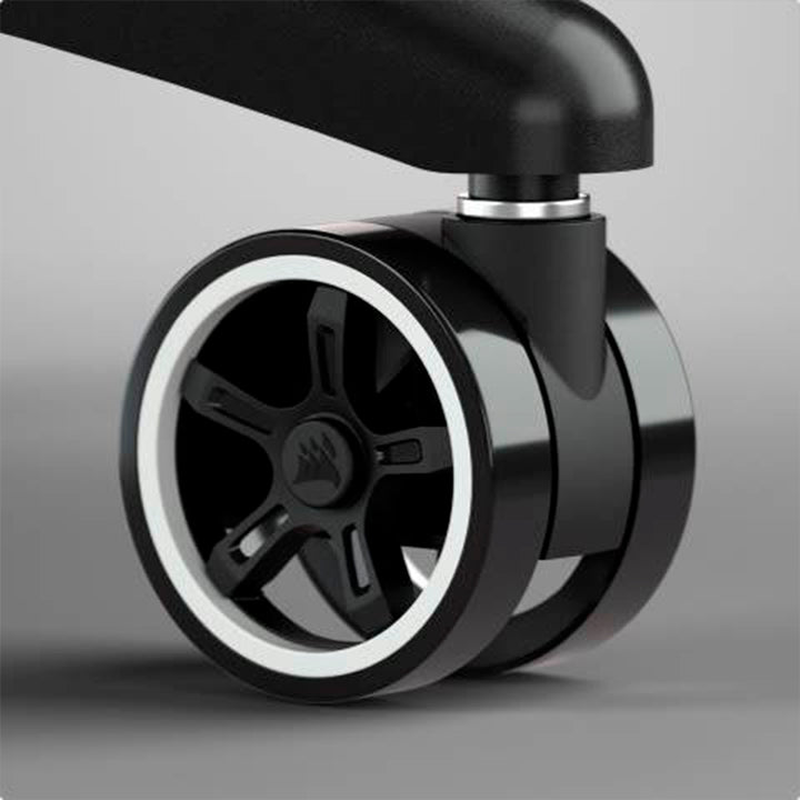 Combo 1 CORSAIR TC200 - Set de ruedas de 75 mm + cojín cervical de espuma viscoelástica - Achorao