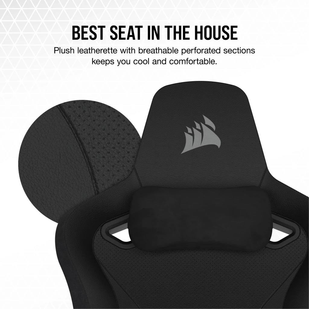 Silla Gamer Corsair TC200 con reposabrazos 4D, Material ( polipiel o textil) , Acero - Achorao