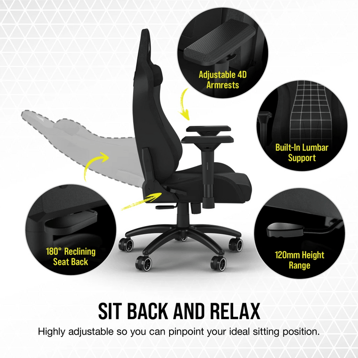 Silla Gamer Corsair TC200 con reposabrazos 4D, Material ( polipiel o textil) , Acero - Achorao