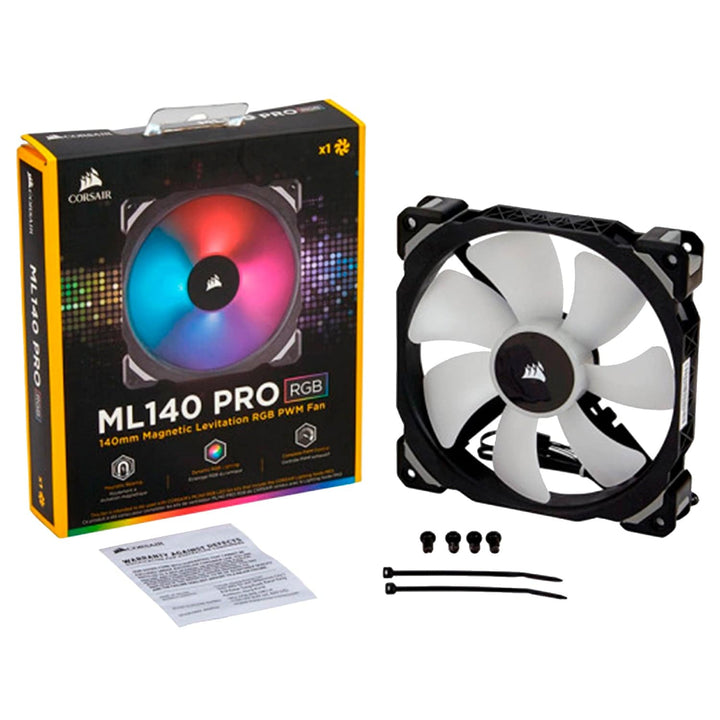 Fan Corsair ML140 Pro RGB Led, 14 cm, 1200 RPM, 13.2 VDC, 4 pines, PWM Control. (x1) - Achorao