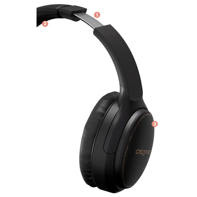 Audifono con microfon creative ZEN HYBRID gen 2 BT multipoint 40mm 70h super X-FI ready - Achorao