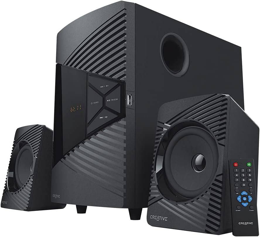 Parlante Creative E2500 2.1 30W/60W  BT/ FM/ USB/ 3.5MM 220V - Achorao
