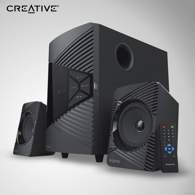 Parlante Creative E2500 2.1 30W/60W  BT/ FM/ USB/ 3.5MM 220V - Achorao