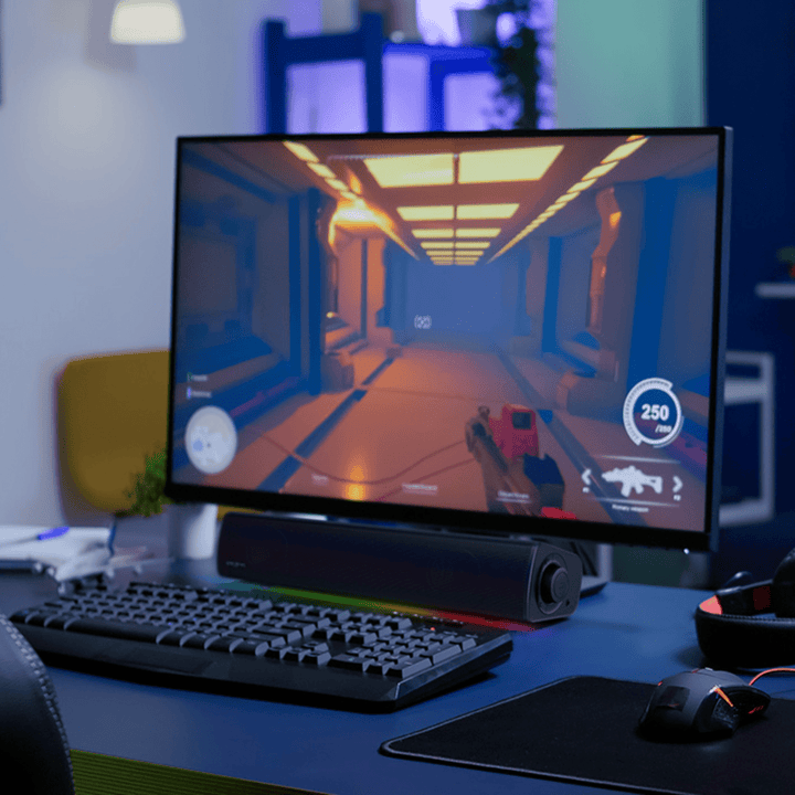 Parlante creative gaming sound bar GS3 rgb 24w bluetooth 5.4 usb-c power - Achorao