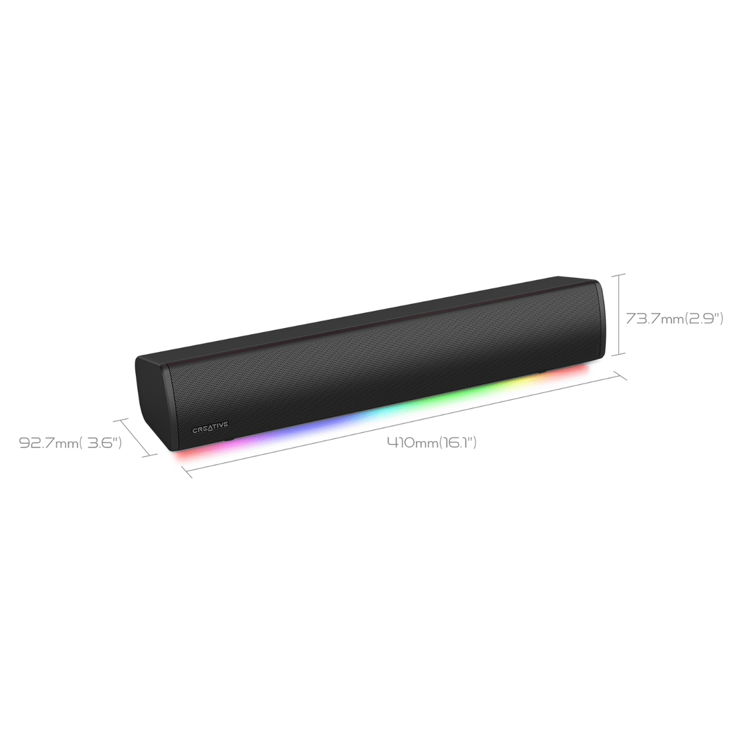 Parlante creative gaming sound bar GS3 rgb 24w bluetooth 5.4 usb-c power - Achorao