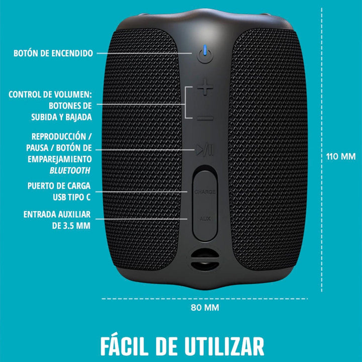 Parlante Creative MUVO Play Bluetooth® para exteriores portátil y resistente al agua - Achorao