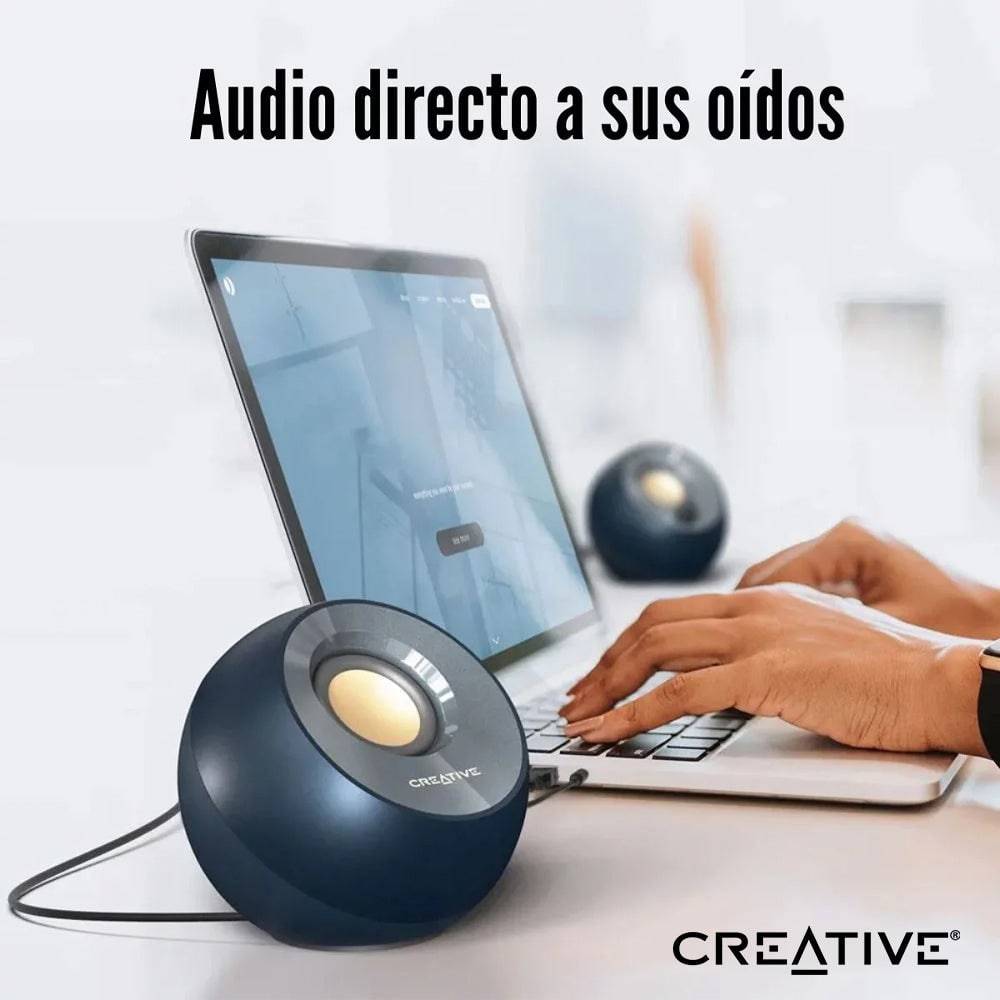 Parlante Creative Pebble V2 2.0 8W/16W 3.5MM USB-C-POWER - Achorao
