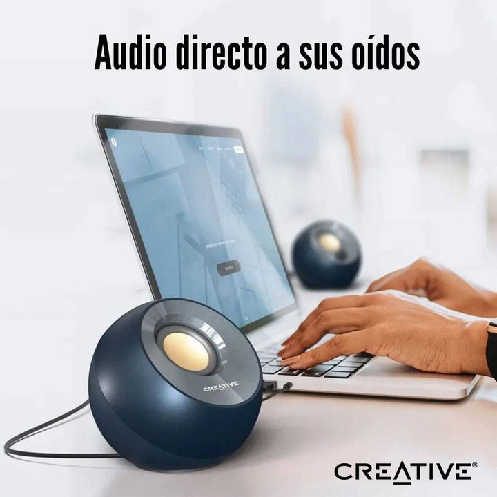 Parlante Creative Pebble V2 2.0 8W/16W 3.5MM USB-C-POWER - Achorao