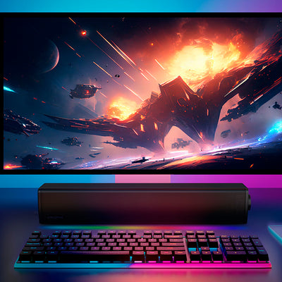 Parlante creative gaming sound bar GS3 rgb 24w bluetooth 5.4 usb-c power - Achorao