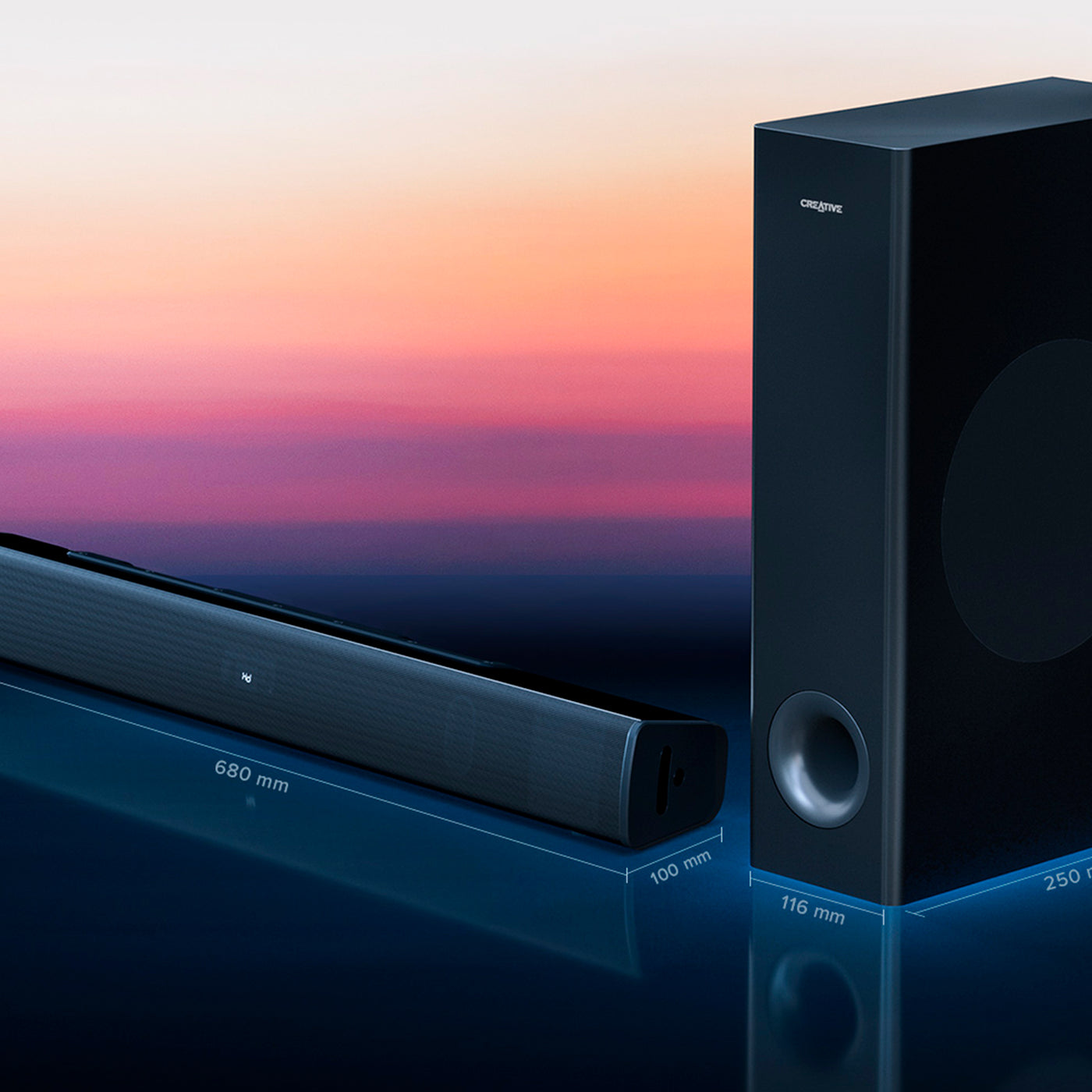 Parlante Creative Sound Bar Stage V2 2.1  BT/usb SB surround 80W/160W 220V - Achorao