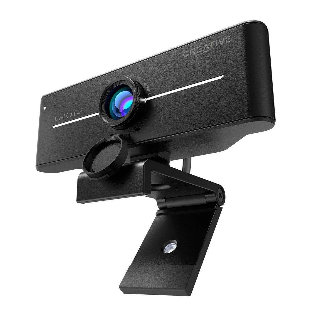 Cámara web CREATIVE LIVE! CAM SYNC 4K UHD 2160P DUAL MIC USB C/TAPA BLACK (73VF092000000) - Achorao