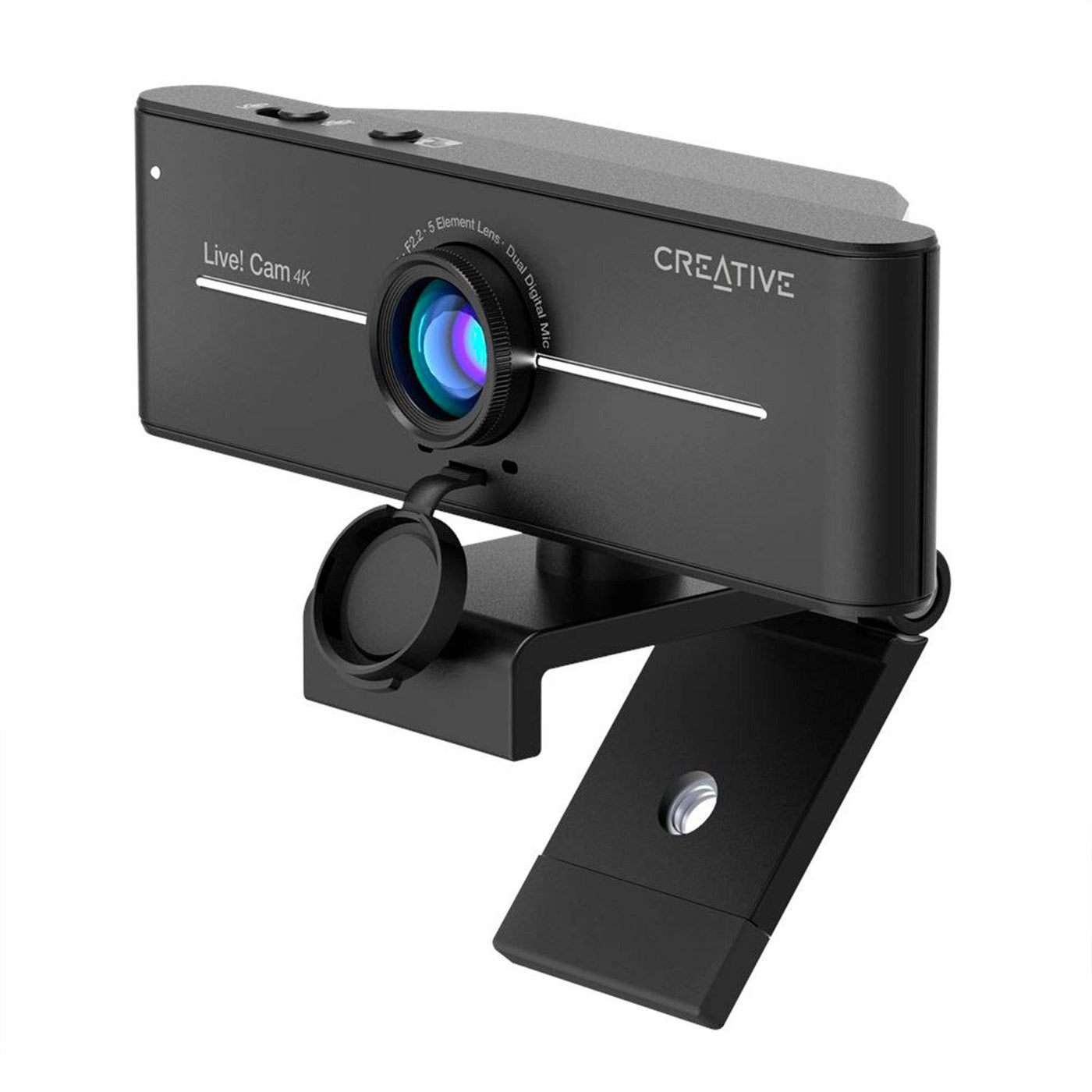 Cámara web CREATIVE LIVE! CAM SYNC 4K UHD 2160P DUAL MIC USB C/TAPA BLACK (73VF092000000) - Achorao