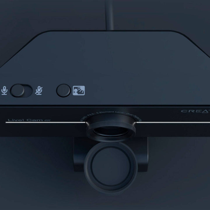 Cámara web CREATIVE LIVE! CAM SYNC 4K UHD 2160P DUAL MIC USB C/TAPA BLACK (73VF092000000) - Achorao