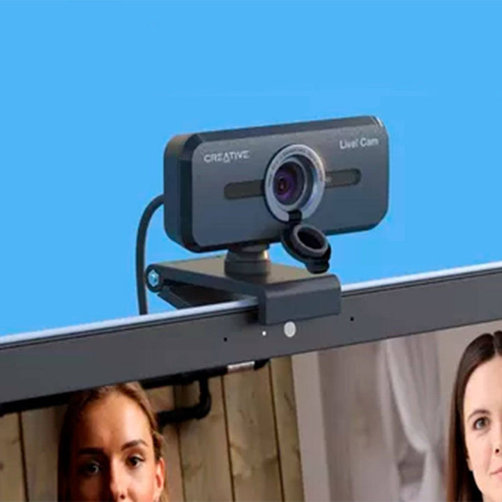 Cámara web CREATIVE LIVE! CAM SYNC V2 FHD 1080P C/TAPA DUAL MIC USB BLACK (73VF088000000) - Achorao