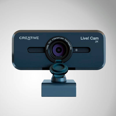 Cámara web CREATIVE LIVE! CAM SYNC V3 2K QHD1440P 4X ZOOM DUAL MIC USB C/TAPA BLACK (73VF090000000) - Achorao