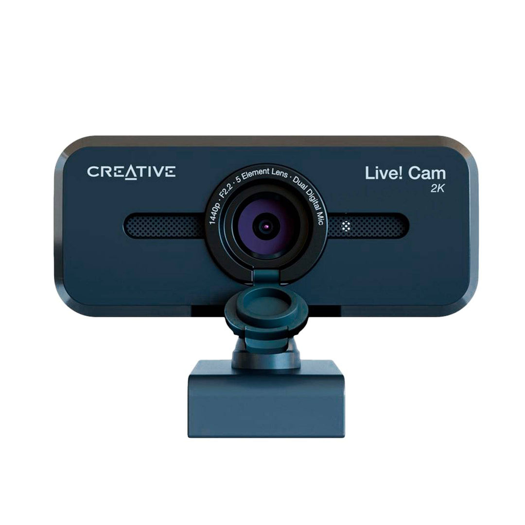 Cámara web CREATIVE LIVE! CAM SYNC V3 2K QHD1440P 4X ZOOM DUAL MIC USB C/TAPA BLACK (73VF090000000) - Achorao