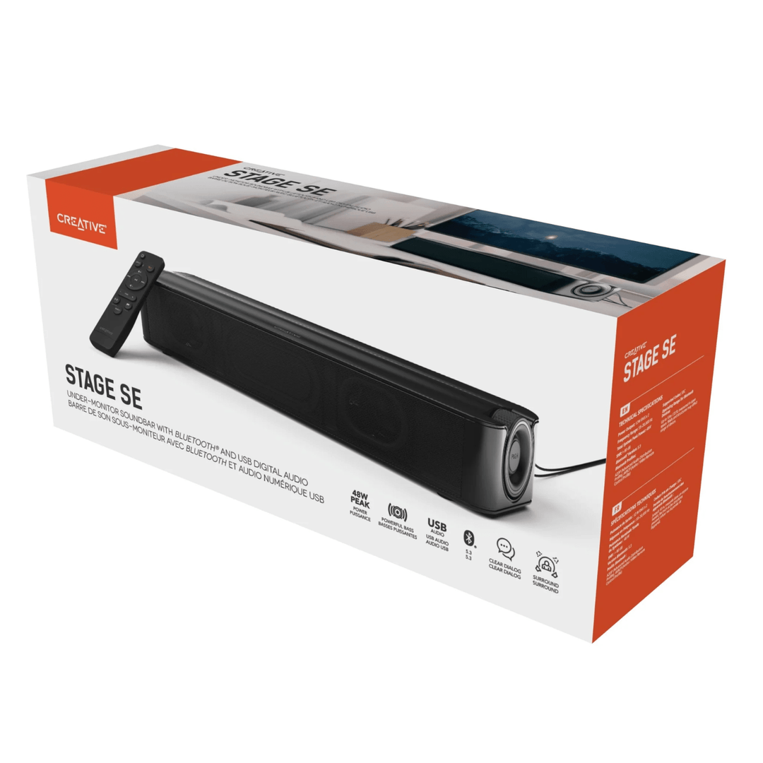 Parlante Creative sound bar stage SE 24W/48W BT/USB SB surround 220V - Achorao