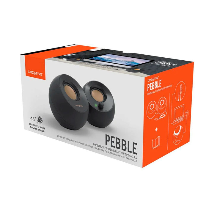 Altavoces de computadora Creative Pebble Modern 2.0 USB negro DEMO - Achorao