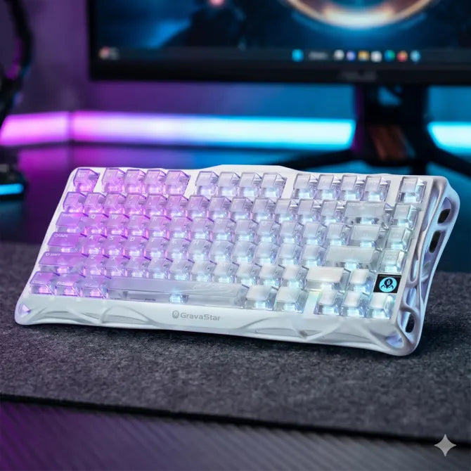 Teclado mecánico gamer GravaStar MERCURY K1 LITE Inalámbrico Ingles