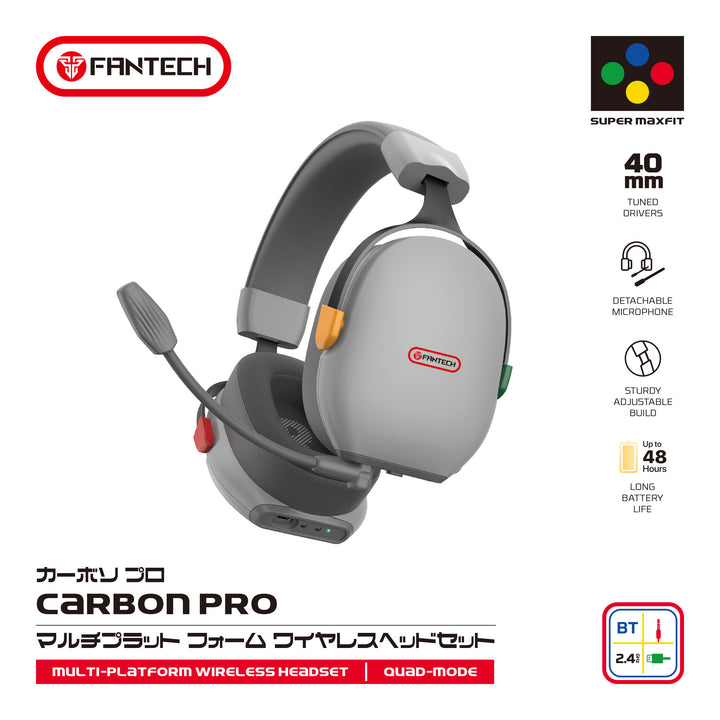 Audífonos gamer FANTECH WHG06 Carbon pro, Supermaxfit
