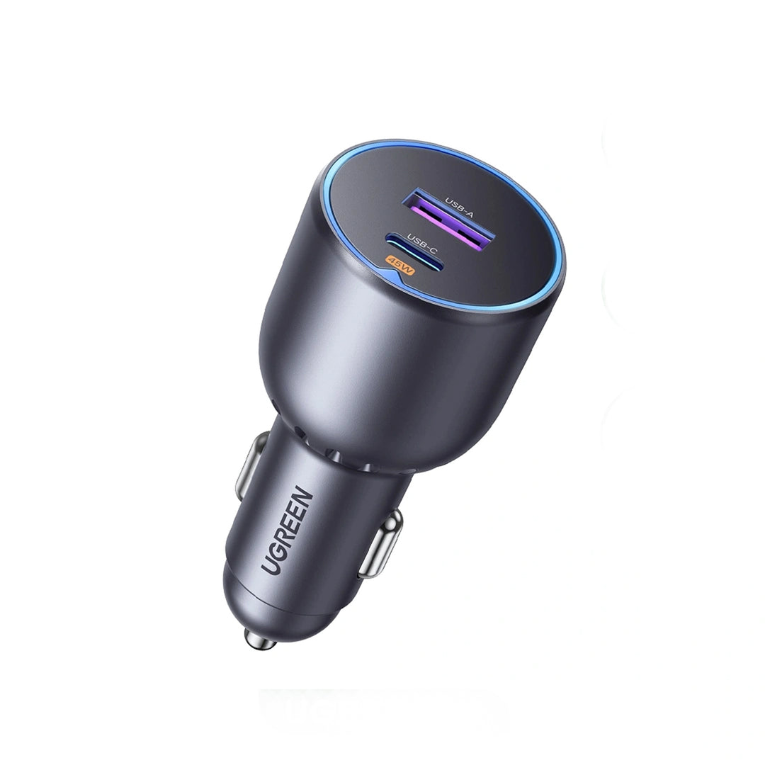 Cargador rápido para auto UGREEN de 63 W con puerto USB-C y USB-A, EC701