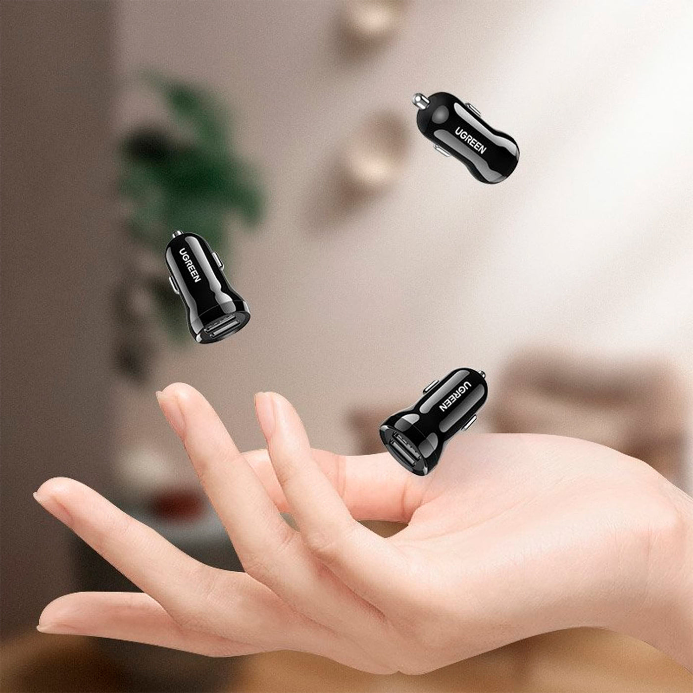 Cargador para auto Ugreen Dual USB Model ED018 - Achorao