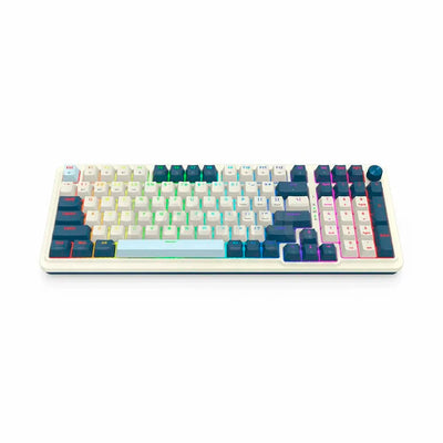 Teclado Gamer Redragon EISA K686-RGB-PRO Wireless White And Blue - Achorao