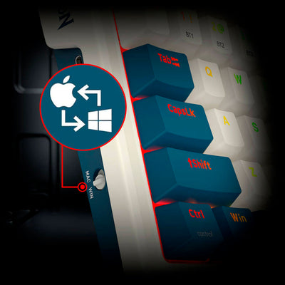 Teclado Gamer Redragon EISA K686-RGB-PRO Wireless White And Blue - Achorao