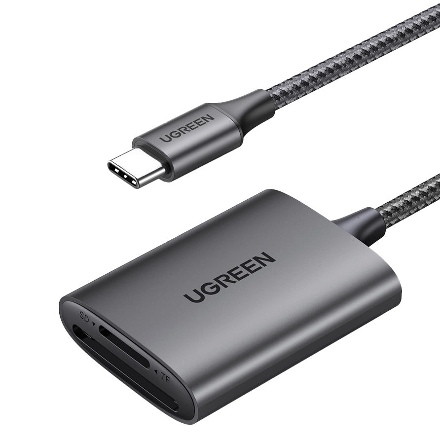 Lector de tarjetas SD/TF UGREEN USB-C a SD/TF Alu Case CM401