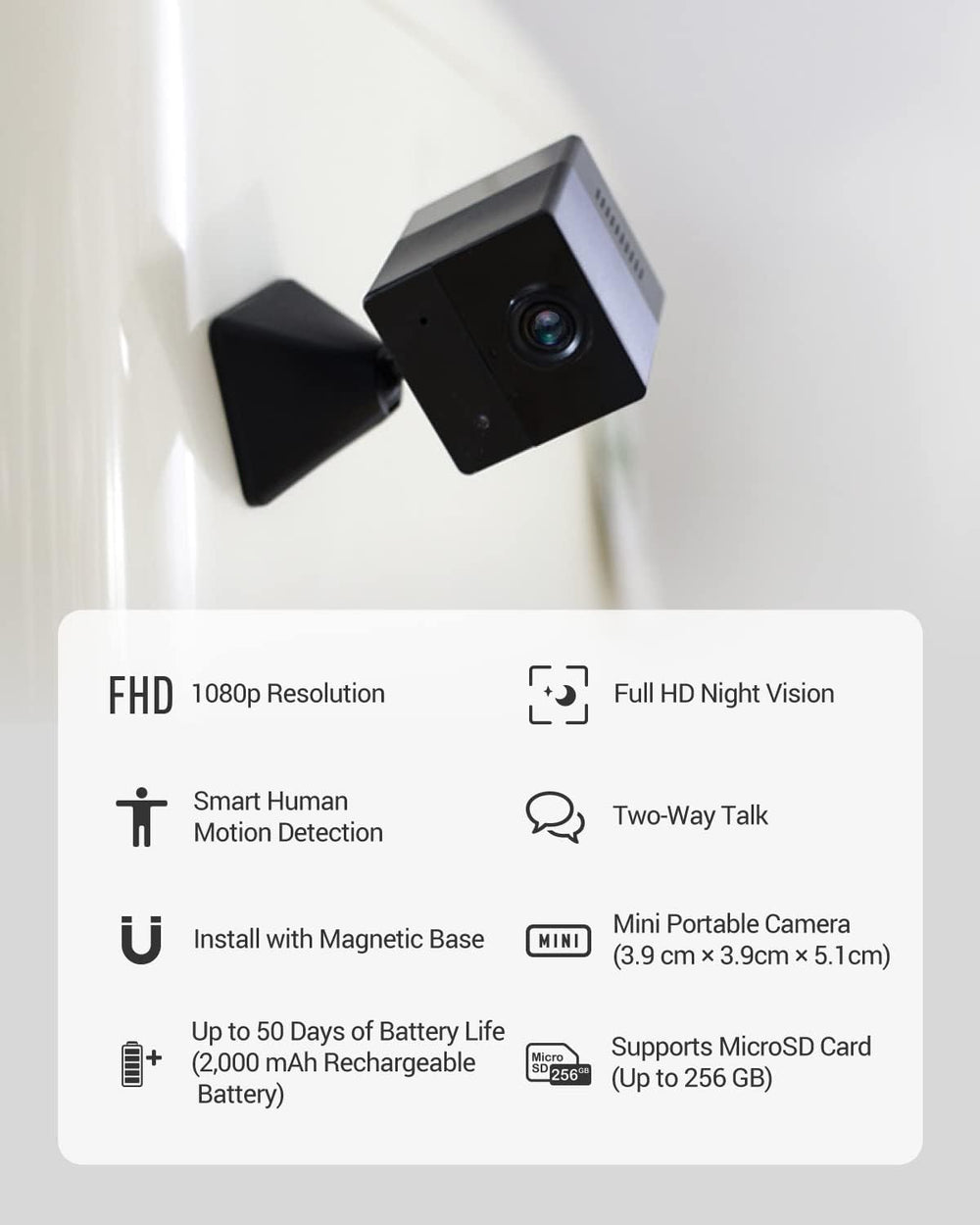 Camara de seguridad Inteligente Ezviz BC2 - 2MP INTERIOR C/BATERIA 2000MAH WIFI - Achorao