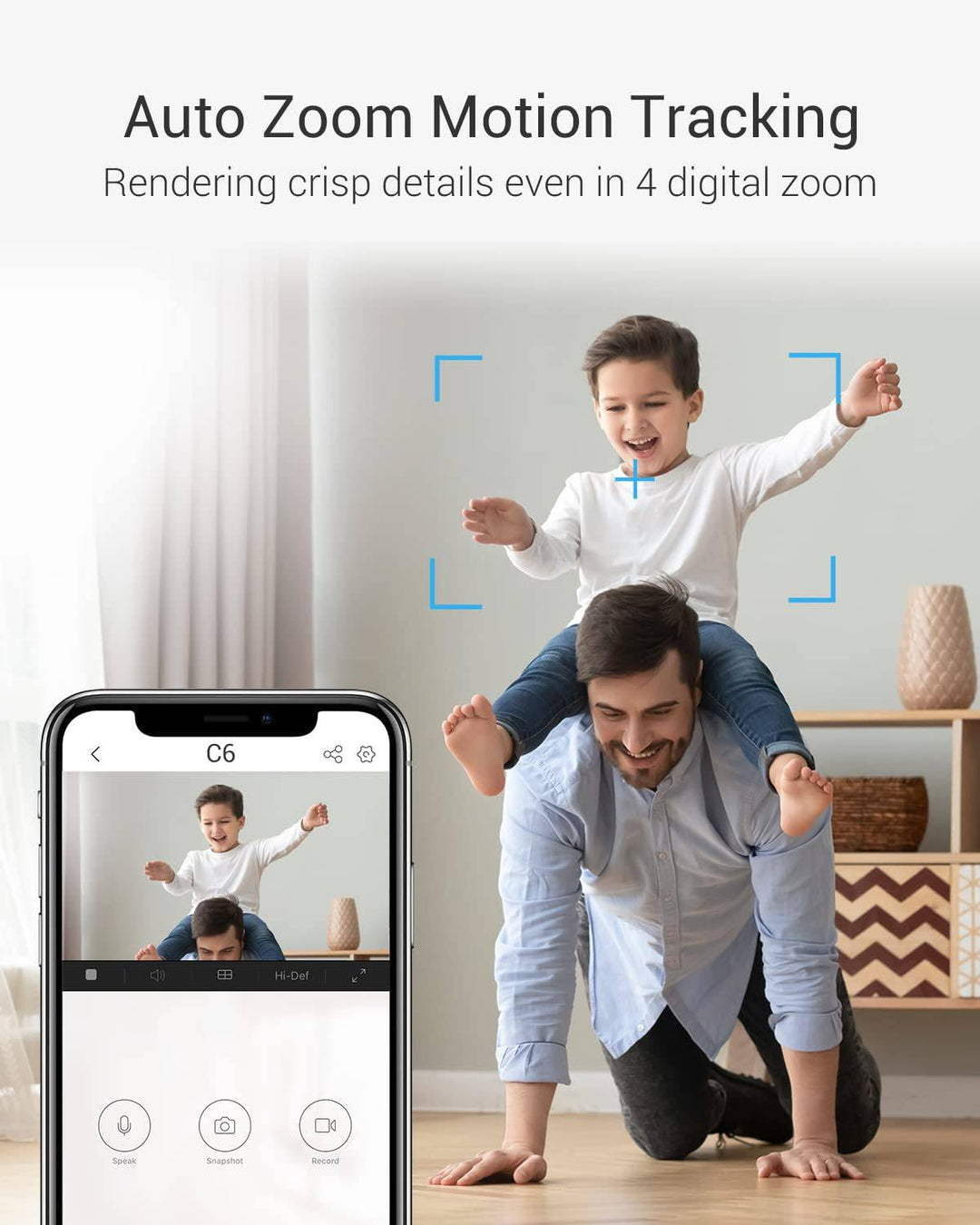 Camara de Seguridad Inteligente Ezviz C6 2k+ 4MP interior - Vista 360° - Lente 4MM - Achorao