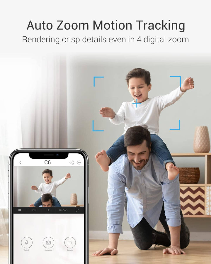 Camara de Seguridad Inteligente Ezviz C6 2k+ 4MP interior - Vista 360° - Lente 4MM - Achorao