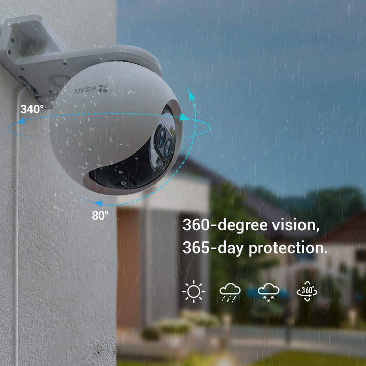 Camara de Seguridad Inteligente Ezviz C8PF Exterior - 2MP - Vista 360° - Doble Lente - Achorao