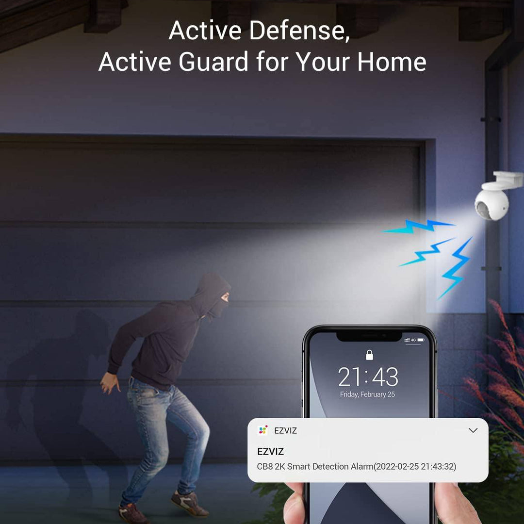Camara de seguridad Inteligente Ezviz CB8 2K - 3MP CON BATERIA WIFI exterior - Achorao