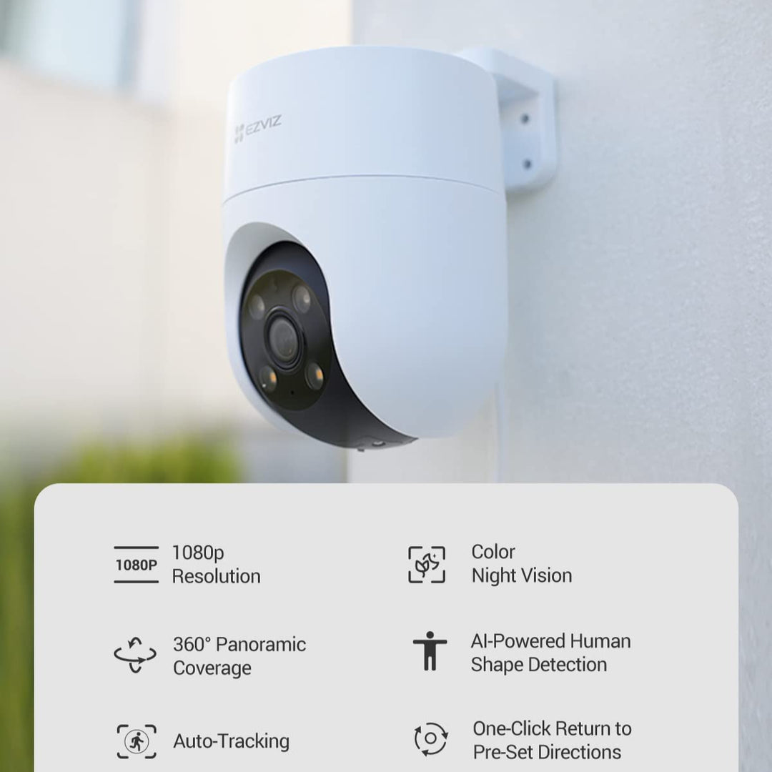 Camara de Seguridad Inteligente Ezviz H8c 2k+ 4MP - Lente 4MM - Vista 360° - Achorao