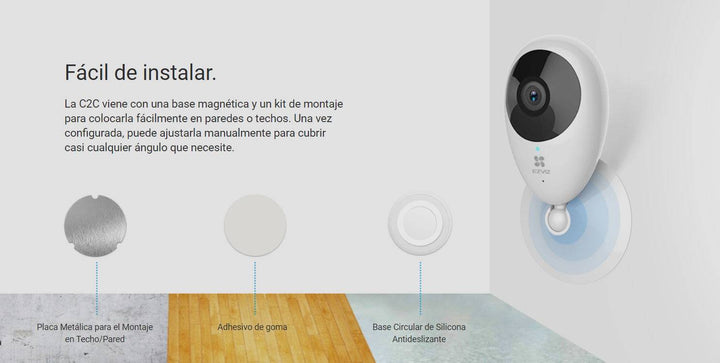 Camara de Seguridad Inteligente Interior Ezviz C2C - 1080p - H.265 - 4MM - Achorao