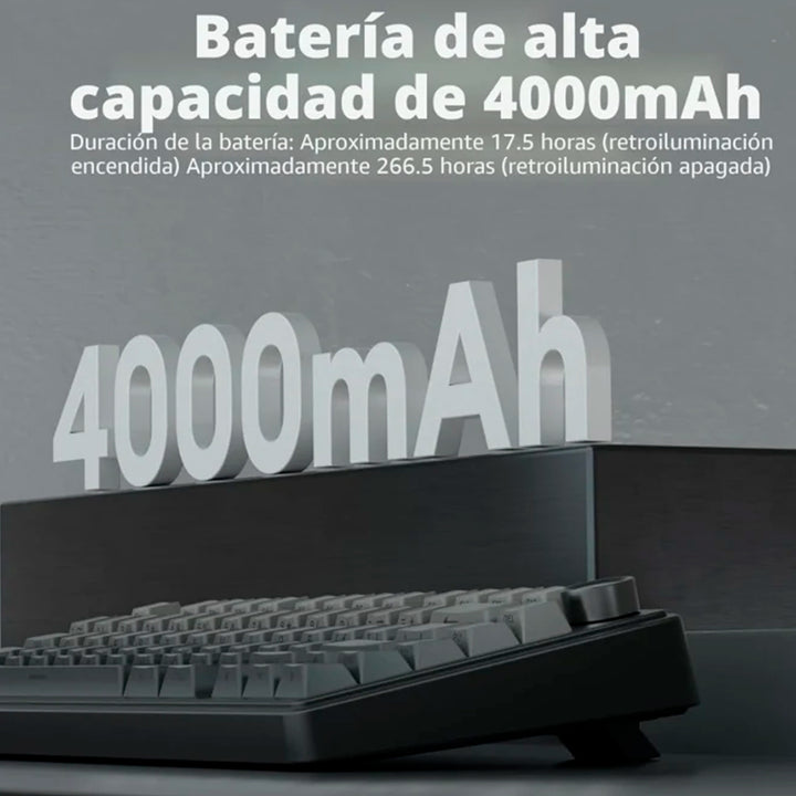 Teclado mecánico gamer Aula F75, inalámbrico, RGB, Español, Reaper Switch
