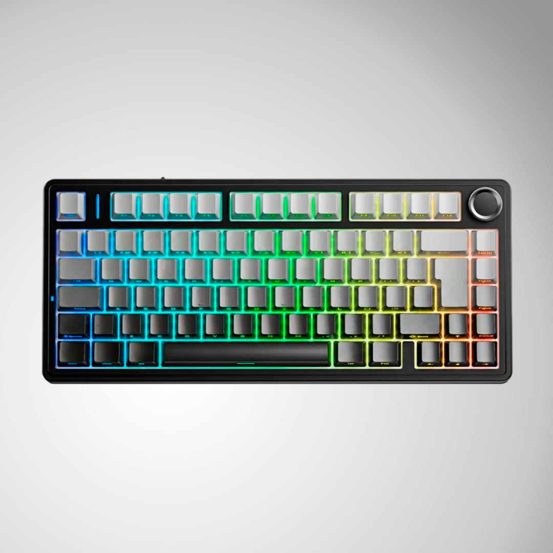 Teclado mecánico gamer Aula F75, inalámbrico, RGB, Español, Reaper Switch