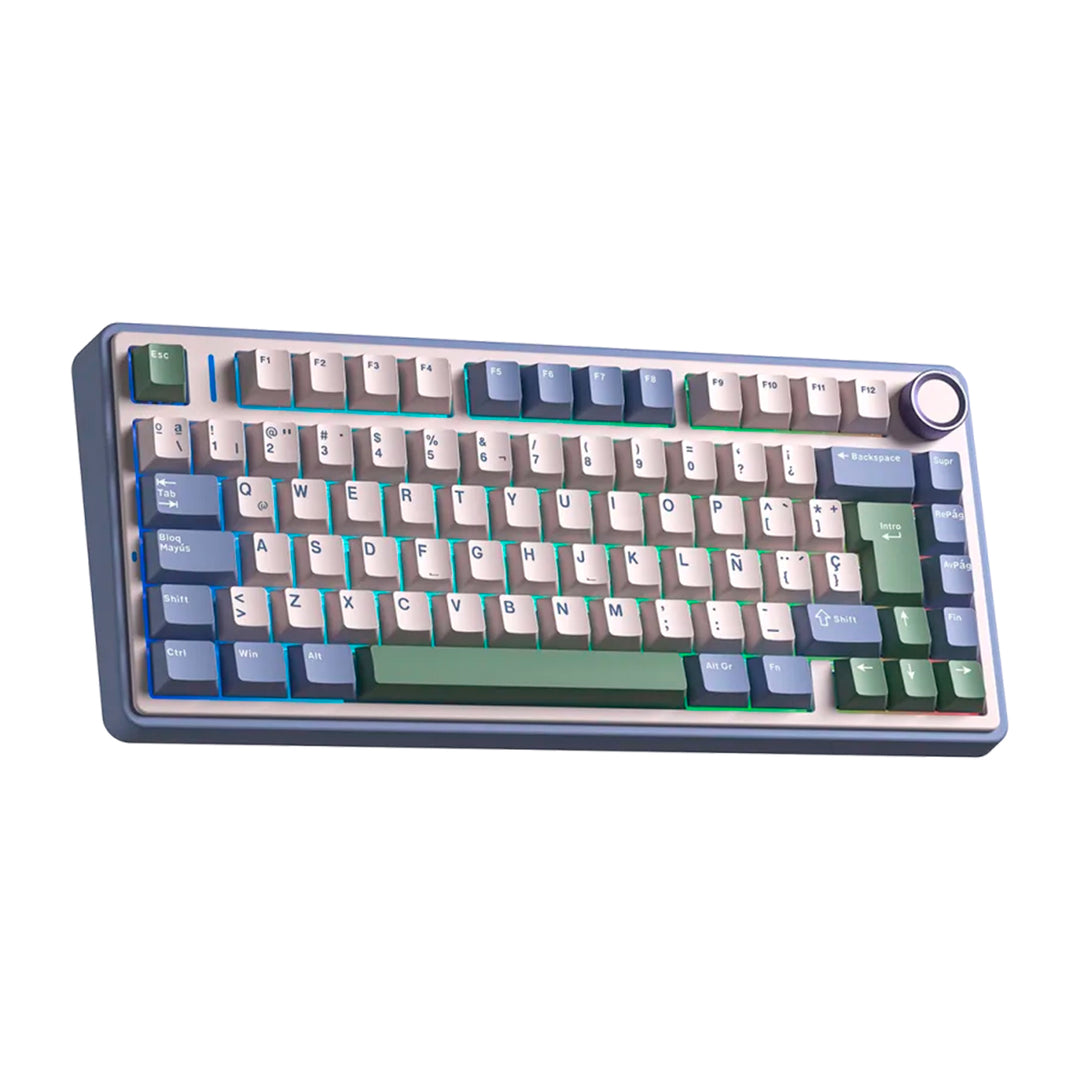 Teclado mecánico gamer Aula F75, inalámbrico, RGB - Achorao