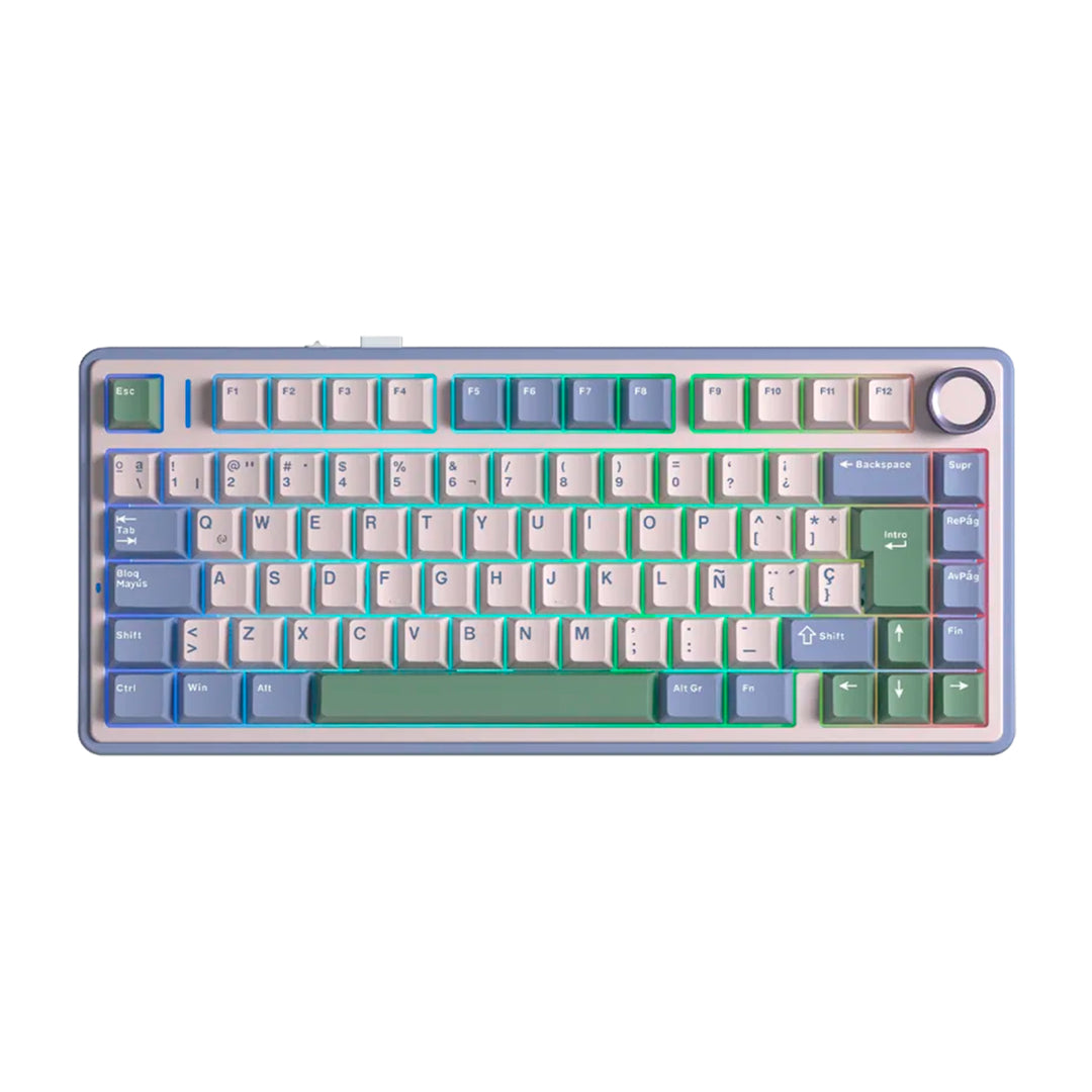 Teclado mecánico gamer Aula F75, inalámbrico, RGB - Achorao