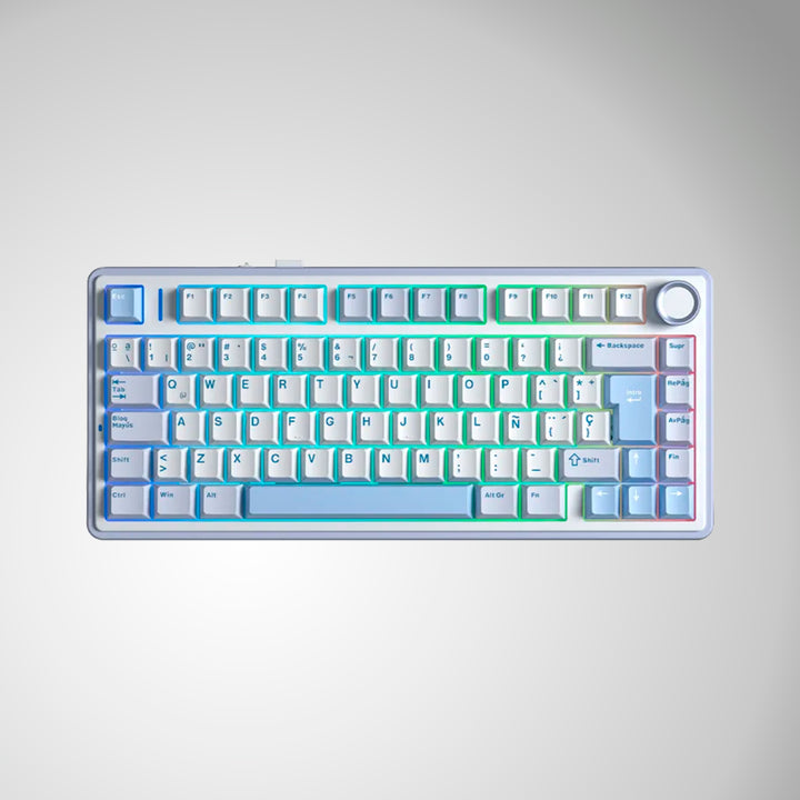 Teclado mecánico gamer Aula F75, inalámbrico, RGB - Achorao