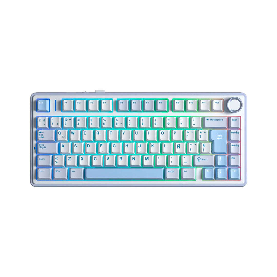 Teclado mecánico gamer Aula F75, inalámbrico, RGB - Achorao