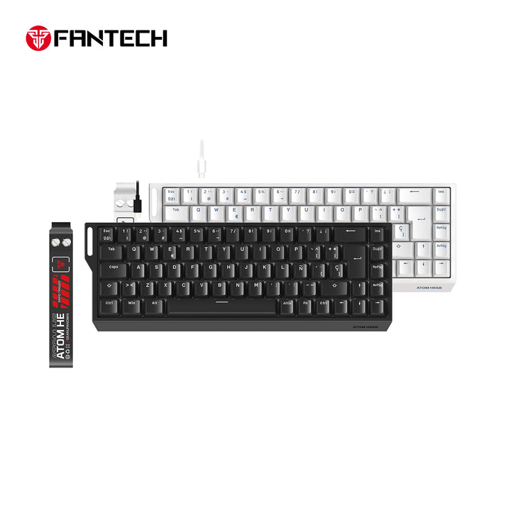 Teclado mecánico gamer Fantech ATOM HE68 MK811 cableado, distribución en español