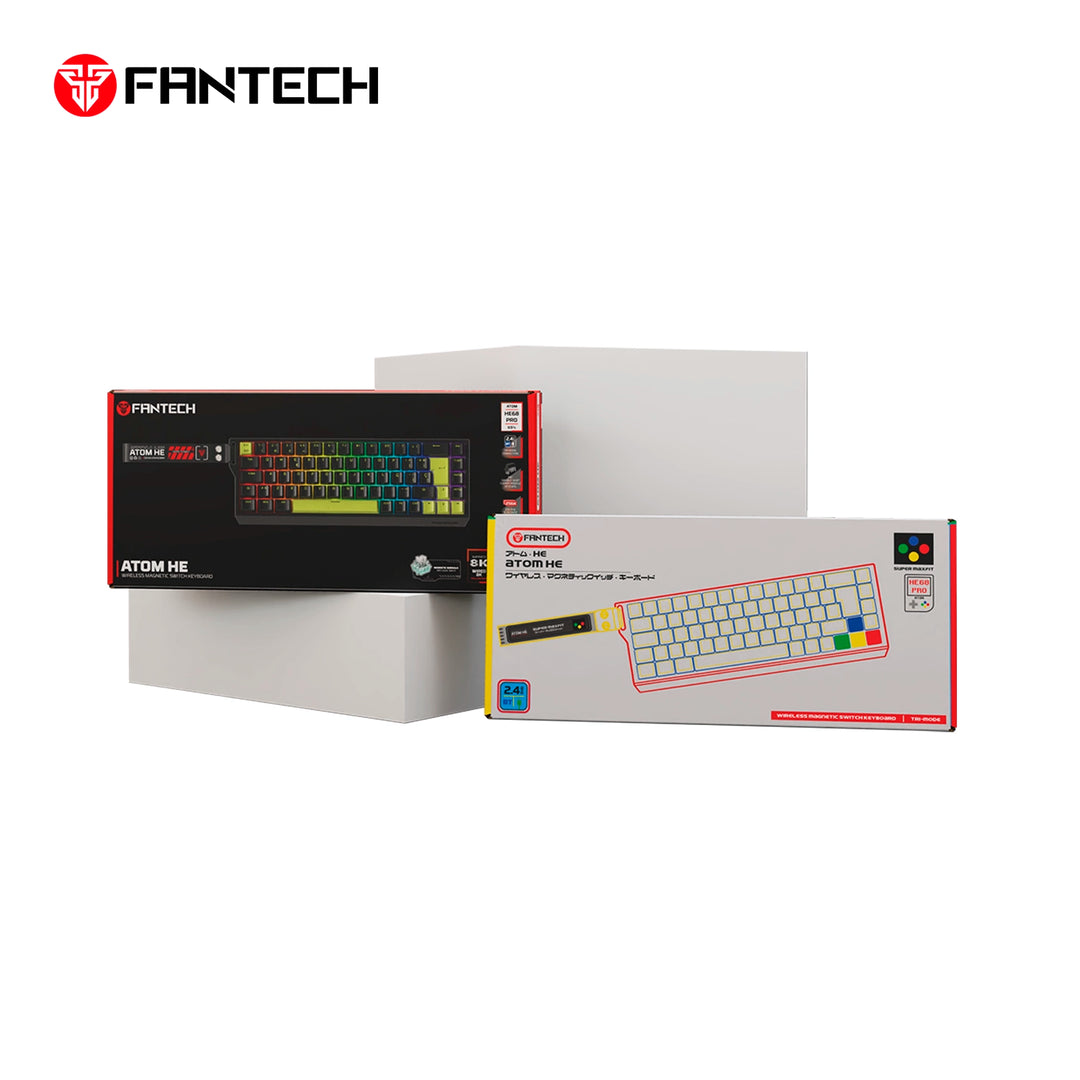 Teclado mecánico gamer inalámbrico Fantech ATOM HE68 PRO MK922 Hall Effect 65% en español