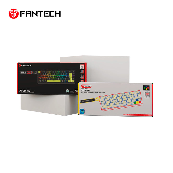 Teclado mecánico gamer inalámbrico Fantech ATOM HE68 PRO MK922 Hall Effect 65% en español