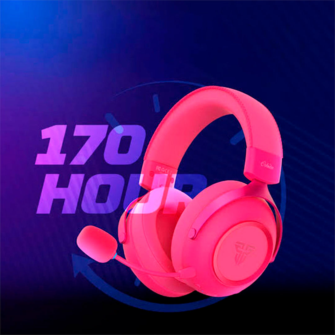 Audífonos gamer FANTECH ORBITA multiplataforma WHG07, color rosado