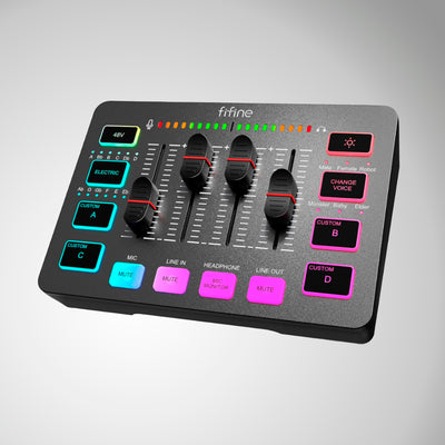 MEZCLADOR DE SONIDO Ampligame SC3 Mixer Fifine DEMO - Achorao